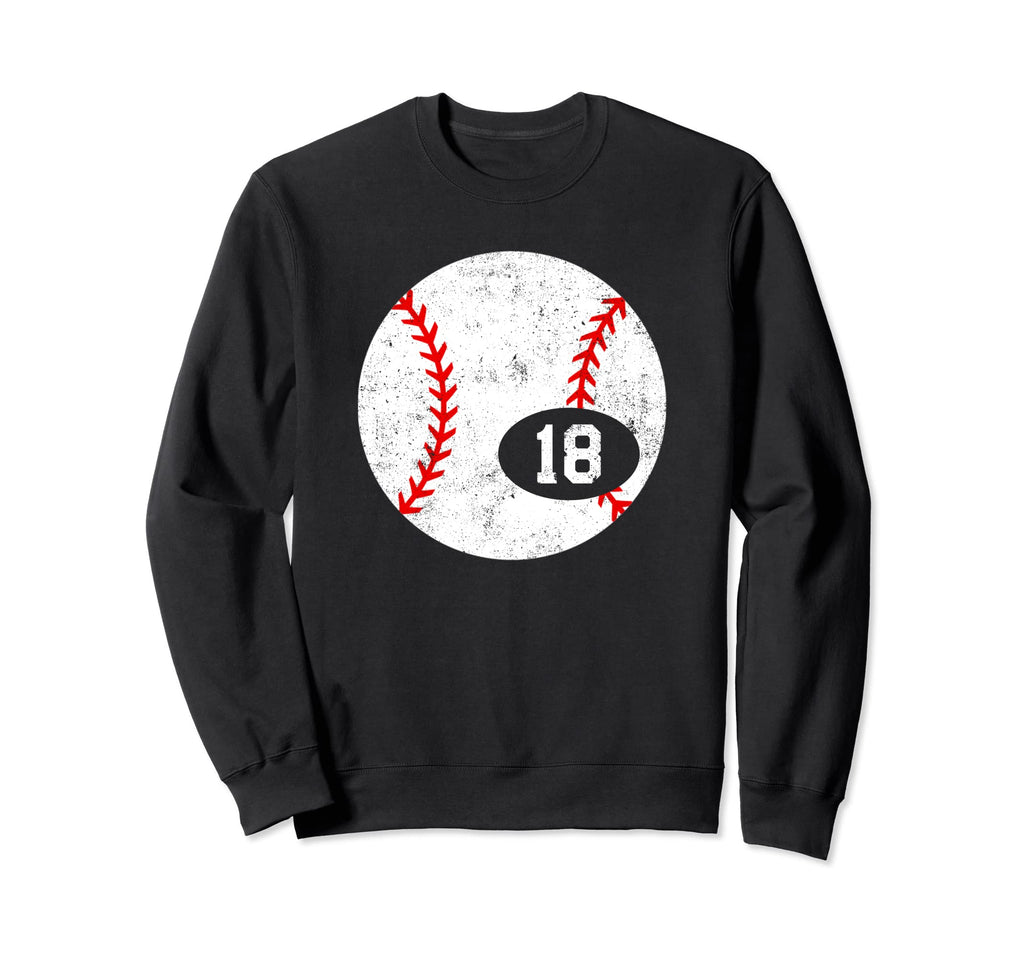 Baseball Sport 18 Jersey Sweatshirt - Casual Everyday Wear for Adults - T-Shirt, Sweatshirt, Hoodie