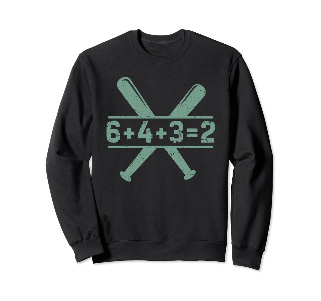 6 4 3 2 Double Play Baseball Player Sweatshirt - Trendy Graphic Men Women - T-Shirt, Sweatshirt, Hoodie