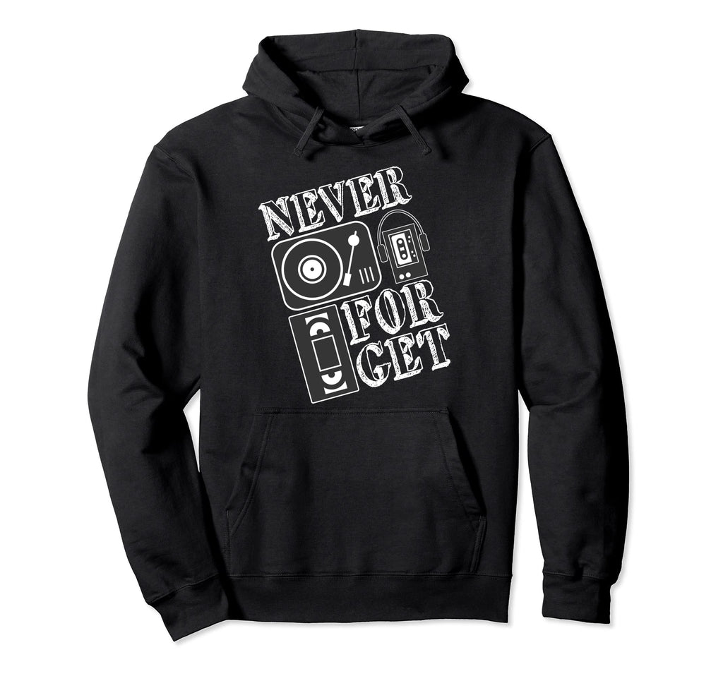 Never Forget Funny Vinyl Vcr Audio Hoodie - Unique Graphic for Adults - T-Shirt, Sweatshirt, Hoodie