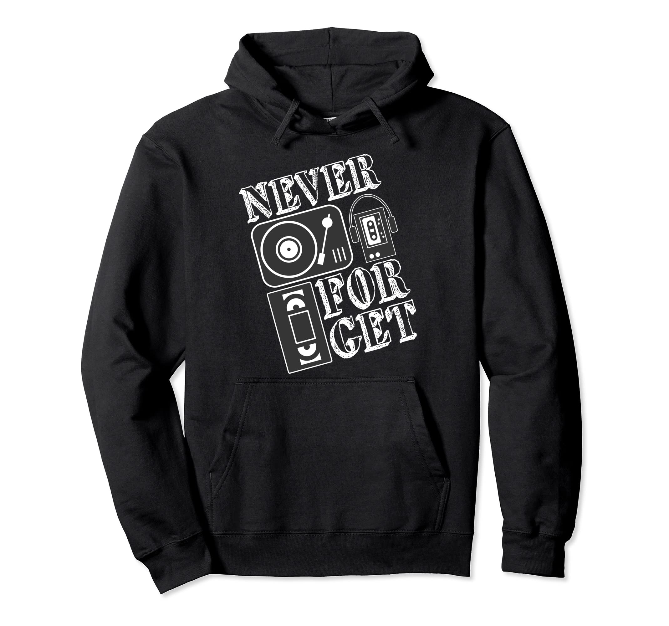 Never Forget Funny Vinyl Vcr Audio Hoodie - Unique Graphic for Adults - T-Shirt, Sweatshirt, Hoodie