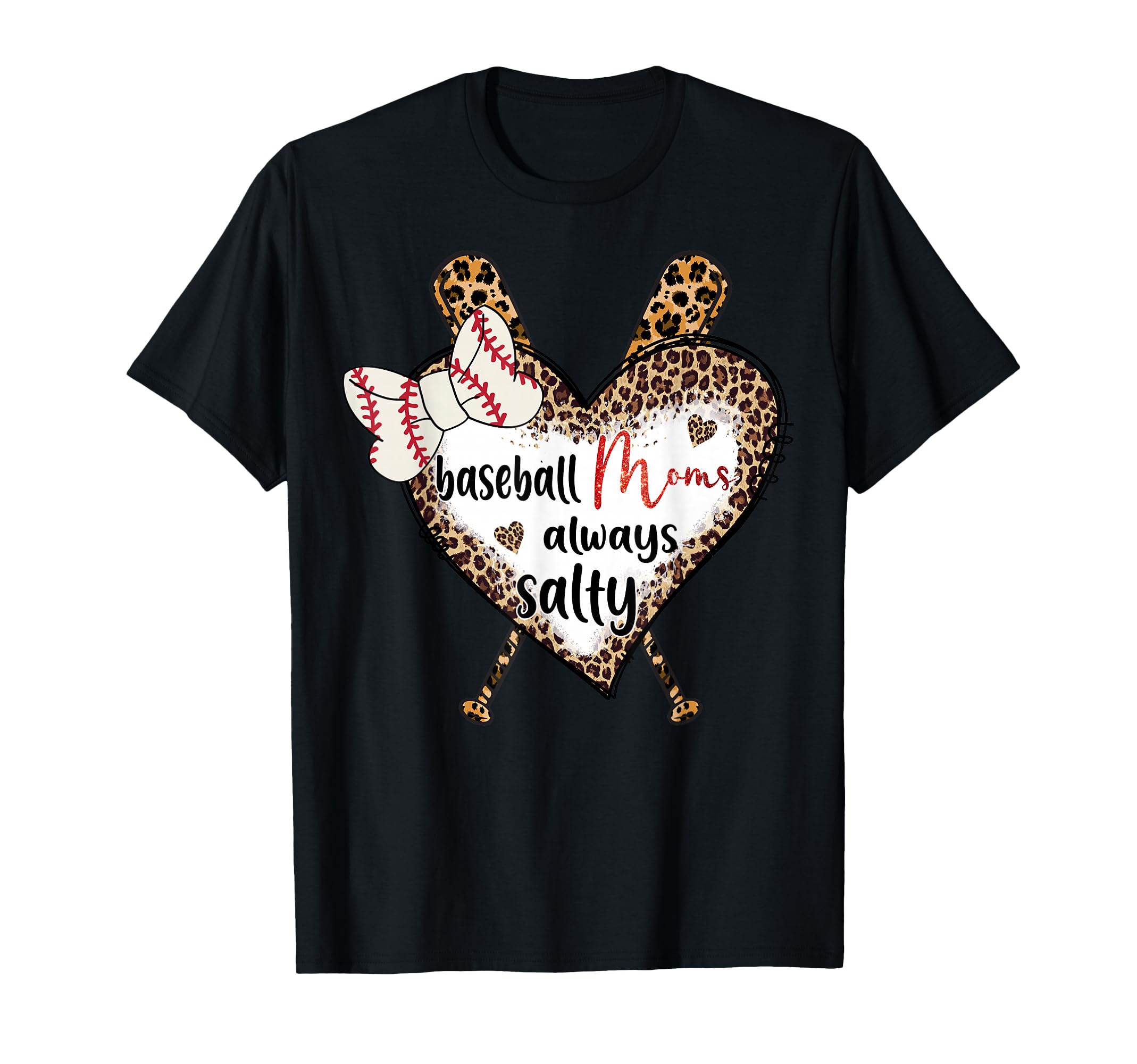 Mom Squad Leopard Baseball Mother Sport T-Shirt - Graphic Print Men Women - T-Shirt, Sweatshirt, Hoodie