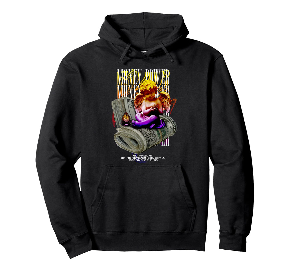 Angel Money Power Time Aesthetic Edgy Hoodie - Custom Art Print Men Women - T-Shirt, Sweatshirt, Hoodie