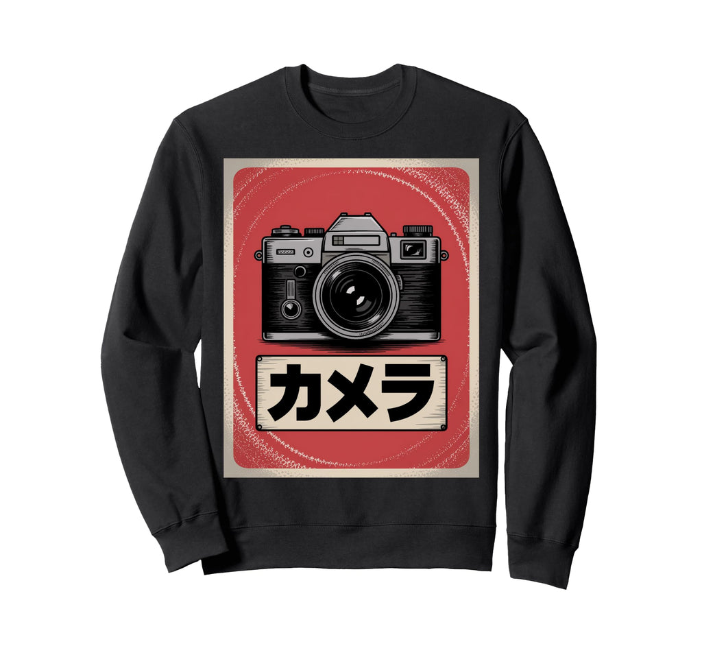 Japanese Analog Slr Camera Sweatshirt - Graphic Print for Adults - T-Shirt, Sweatshirt, Hoodie