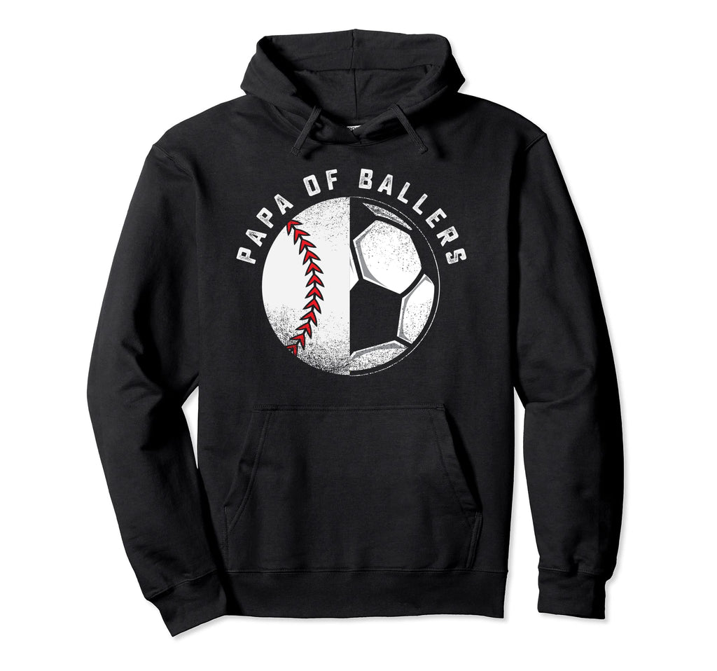 Funny Papa Gift Son Daughter Ballers Hoodie - Graphic Print Men Women - T-Shirt, Sweatshirt, Hoodie