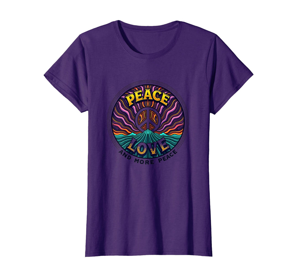 Hippie Peace Love 60S Groovy Psychedelic T-Shirt - Unique Graphic Unisex - T-Shirt, Sweatshirt, Hoodie