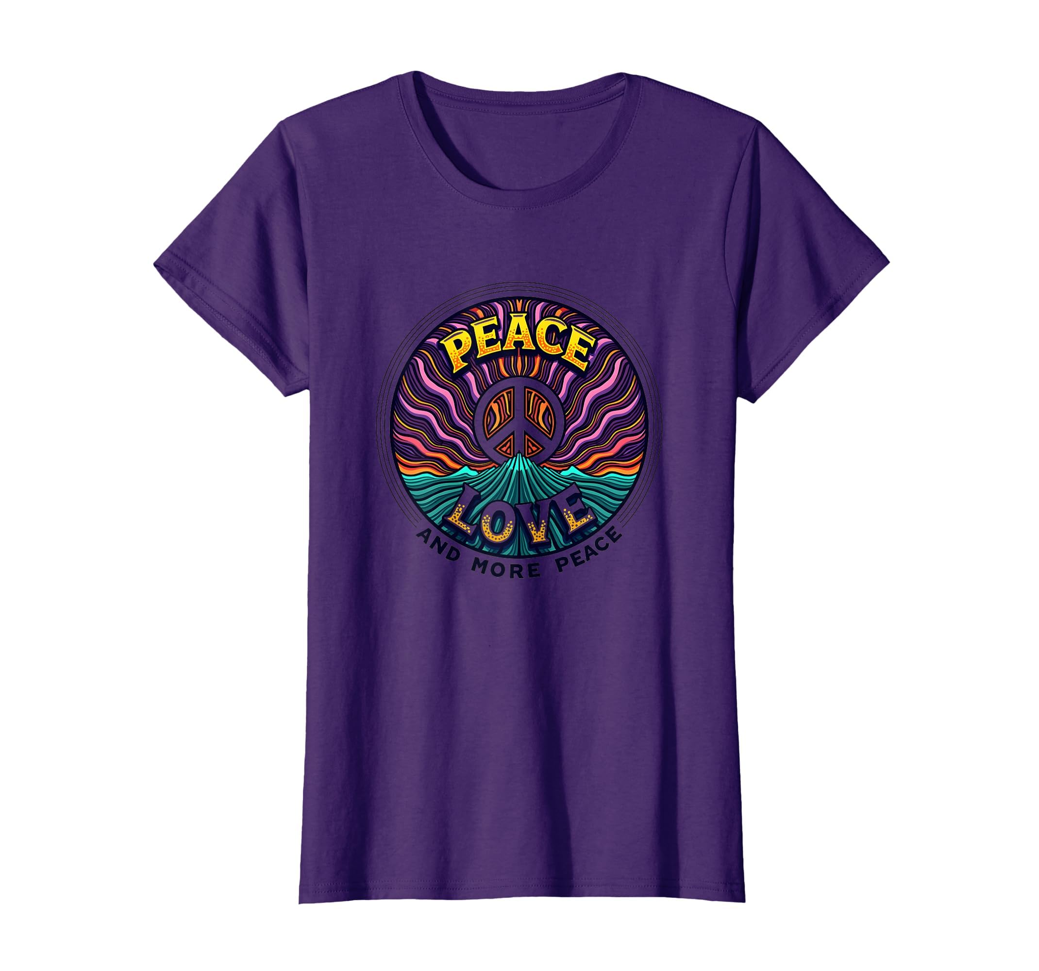 Hippie Peace Love 60S Groovy Psychedelic T-Shirt - Unique Graphic Unisex - T-Shirt, Sweatshirt, Hoodie