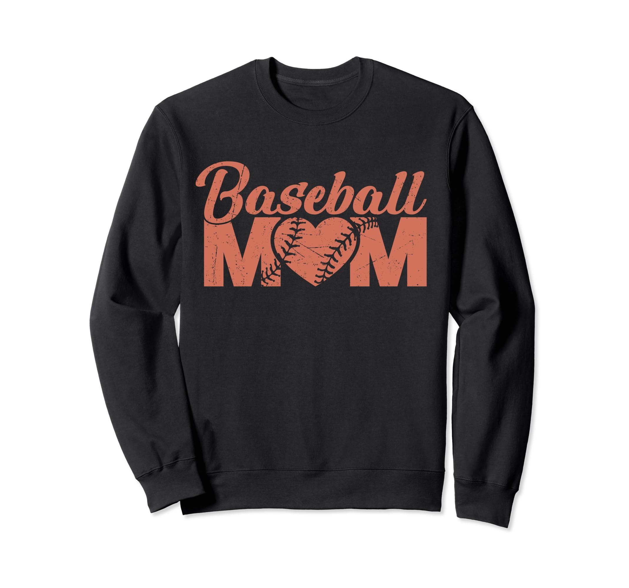 Baseball Mom Funny Heart Present Sweatshirt - Novelty Apparel for Adults - T-Shirt, Sweatshirt, Hoodie