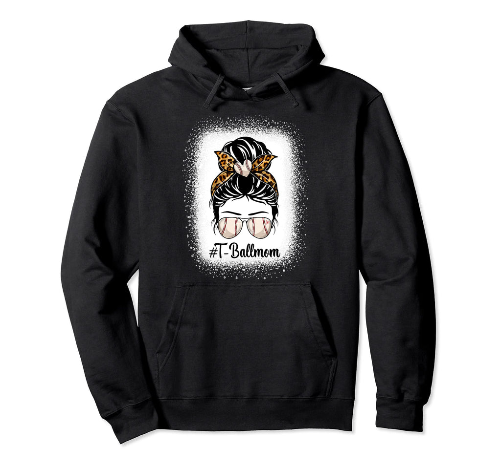 Funny Messy Bun Hair T Ball Mom Hoodie - Aesthetic Graphic Men Women - T-Shirt, Sweatshirt, Hoodie