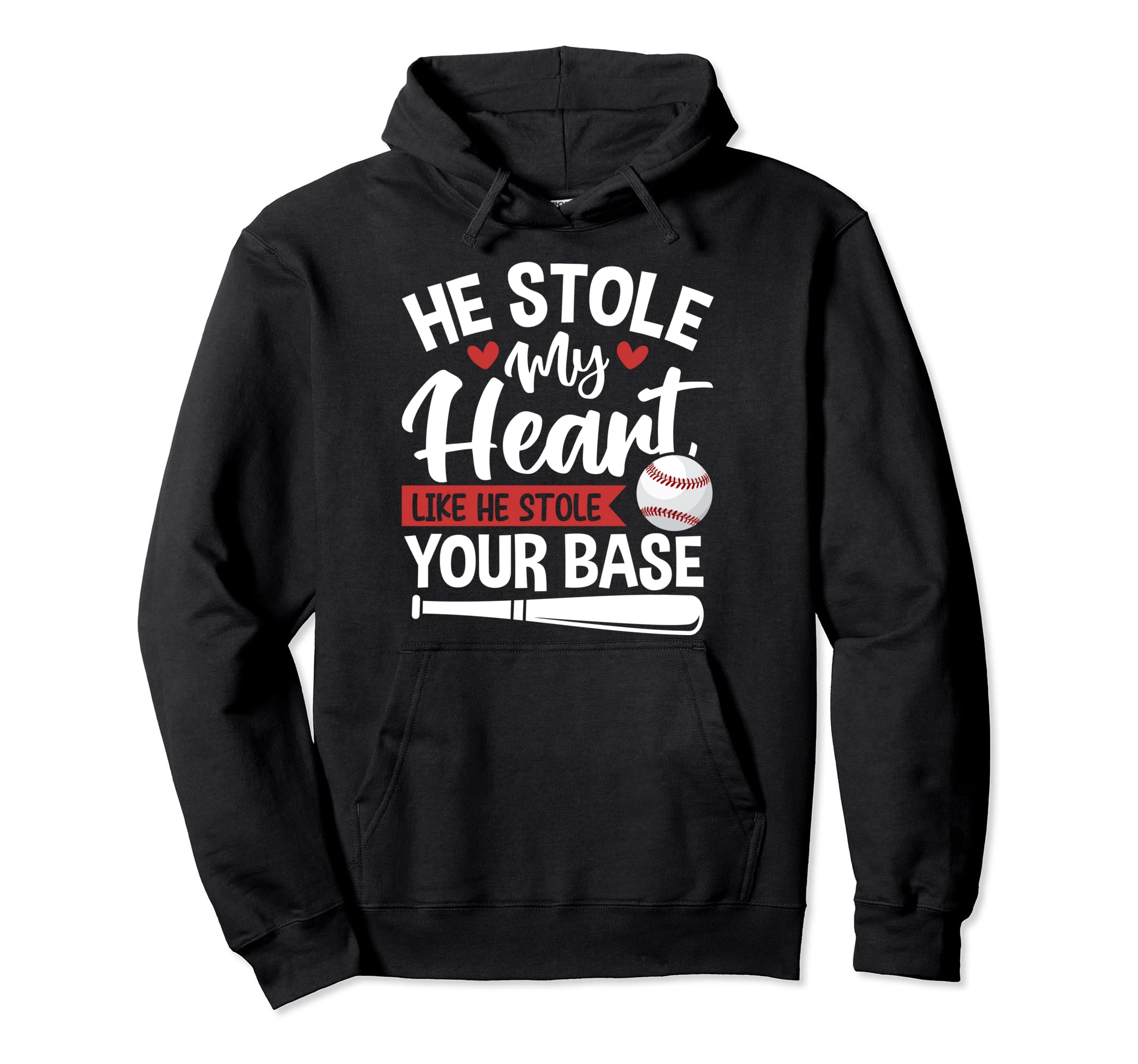 Baseball He Stole My Heart Like Hoodie - Casual Everyday Wear for Adults - T-Shirt, Sweatshirt, Hoodie