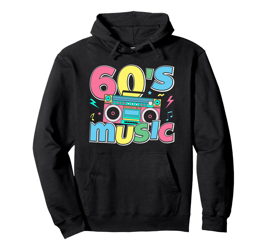 I Love 60S Music Cassette Tape 1960 Hoodie - Streetwear Style Unisex - T-Shirt, Sweatshirt, Hoodie