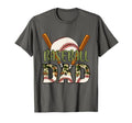 Baseball Dad Camo Flag Fathers Day Baseball T-Shirt - Graphic Print Unisex - T-Shirt, Sweatshirt, Hoodie