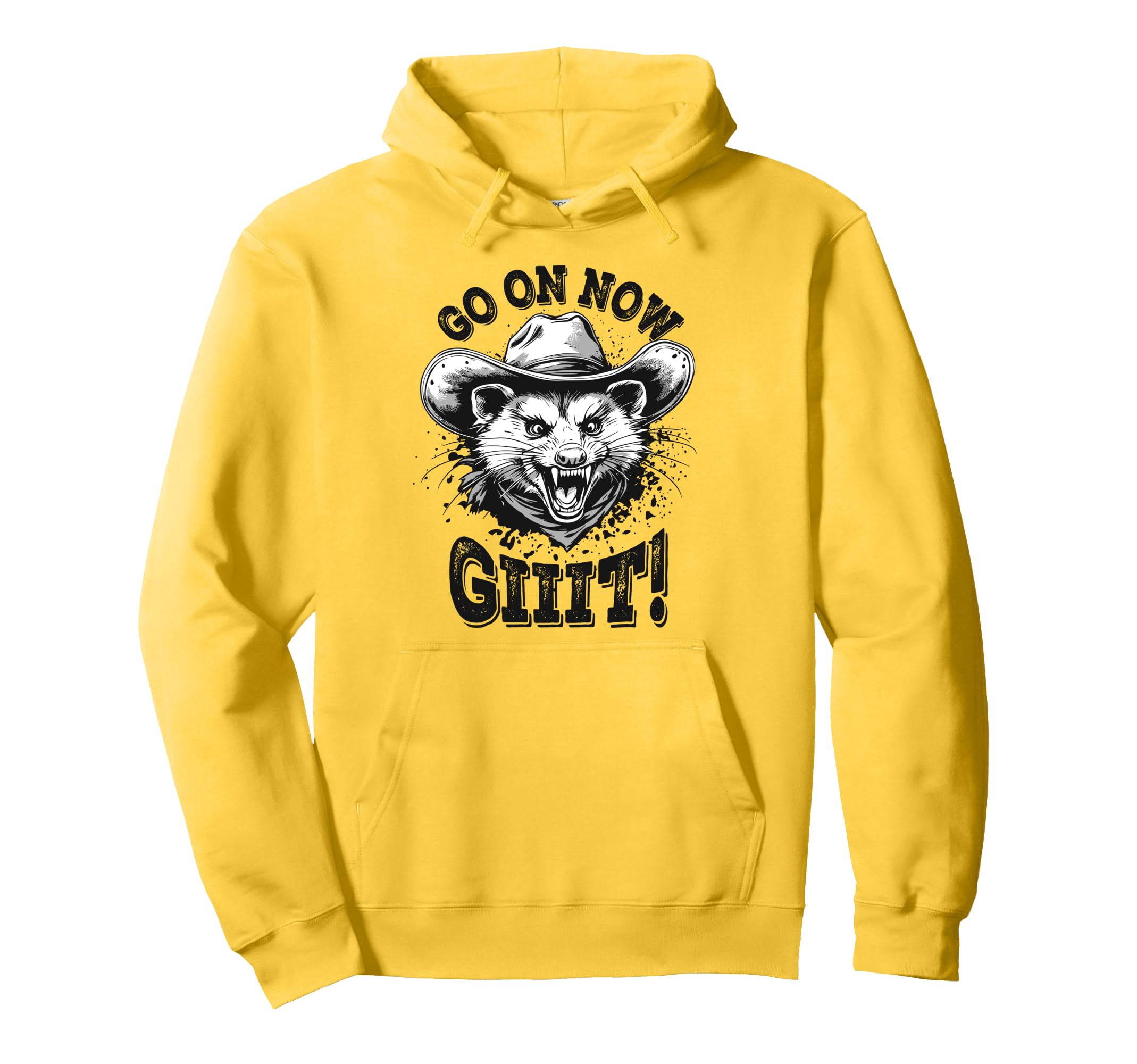 Cowboy Opossum Go Now Git Hoodie - Custom Art Print Unisex - T-Shirt, Sweatshirt, Hoodie