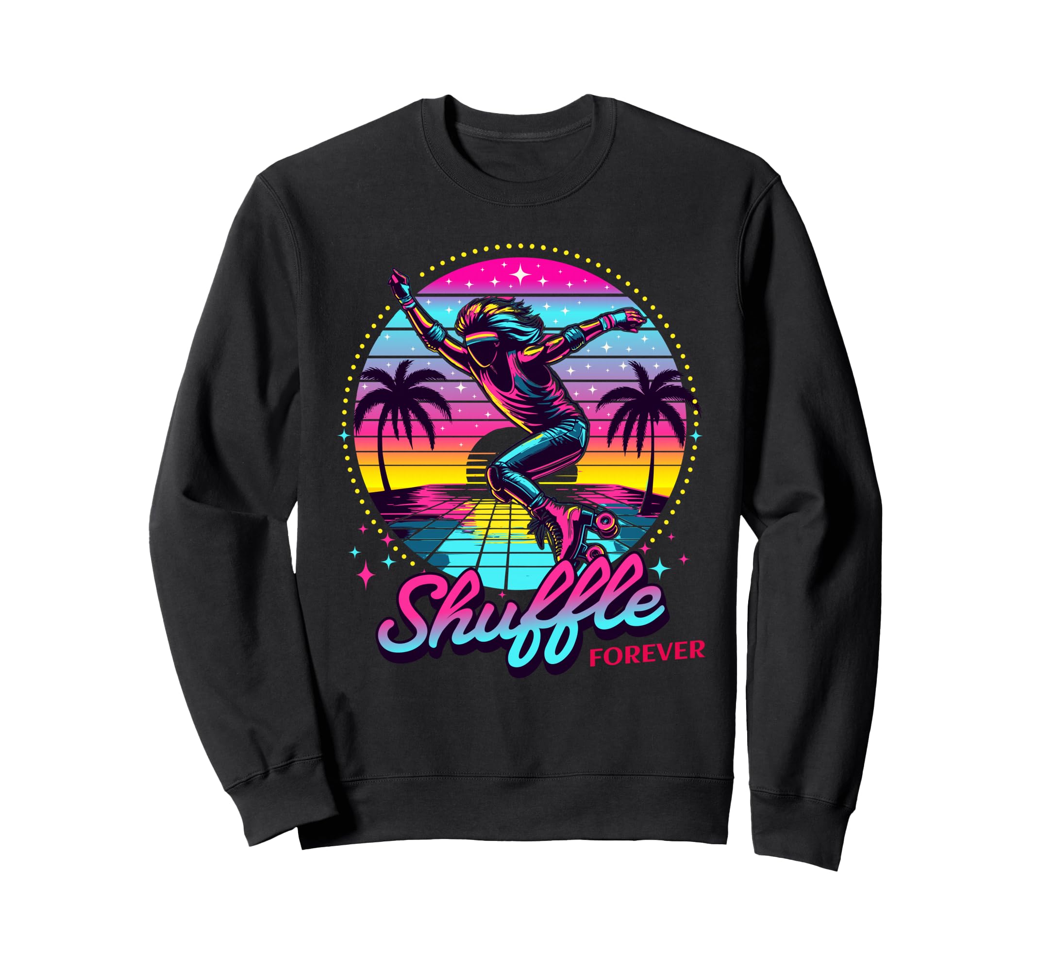 Shuffle Skate Roller Skating 80S Sweatshirt - Streetwear Style Unisex - T-Shirt, Sweatshirt, Hoodie