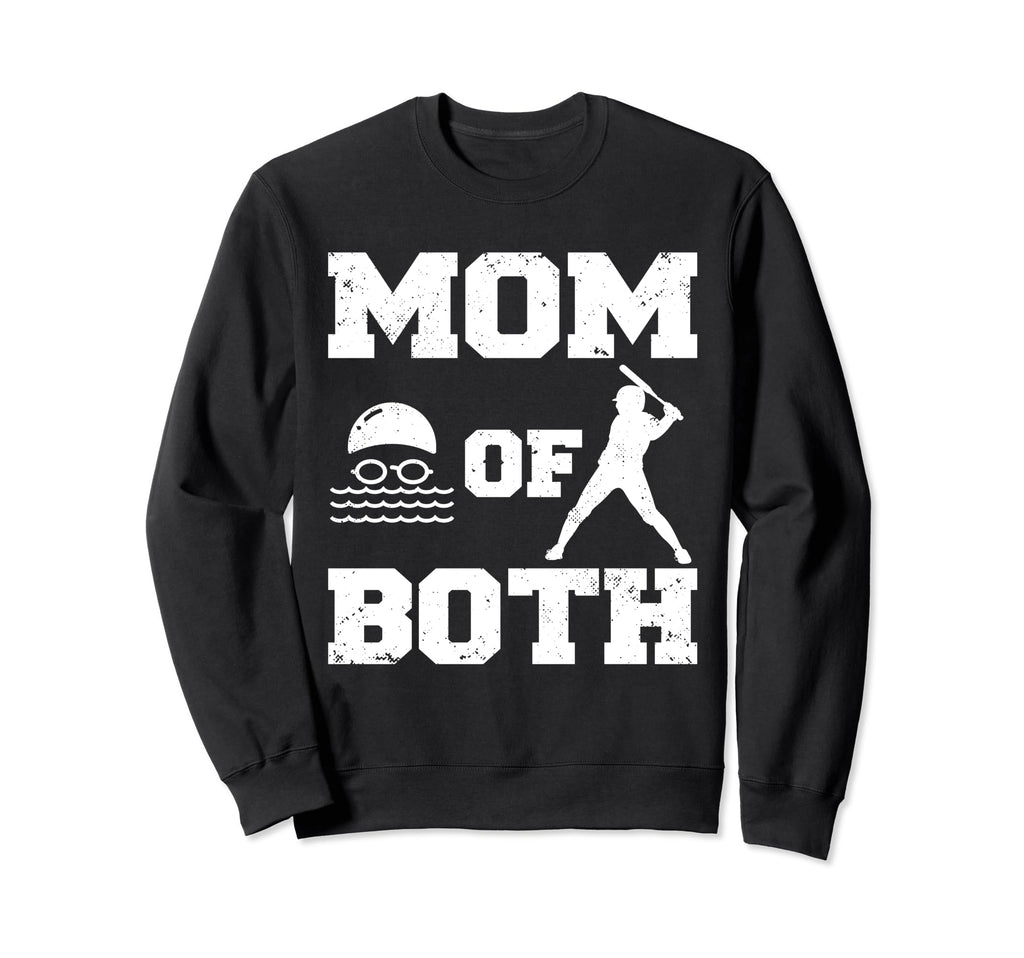 Mom Both Funny Swim Baseball Mom Sweatshirt - Custom Art Print Men Women - T-Shirt, Sweatshirt, Hoodie