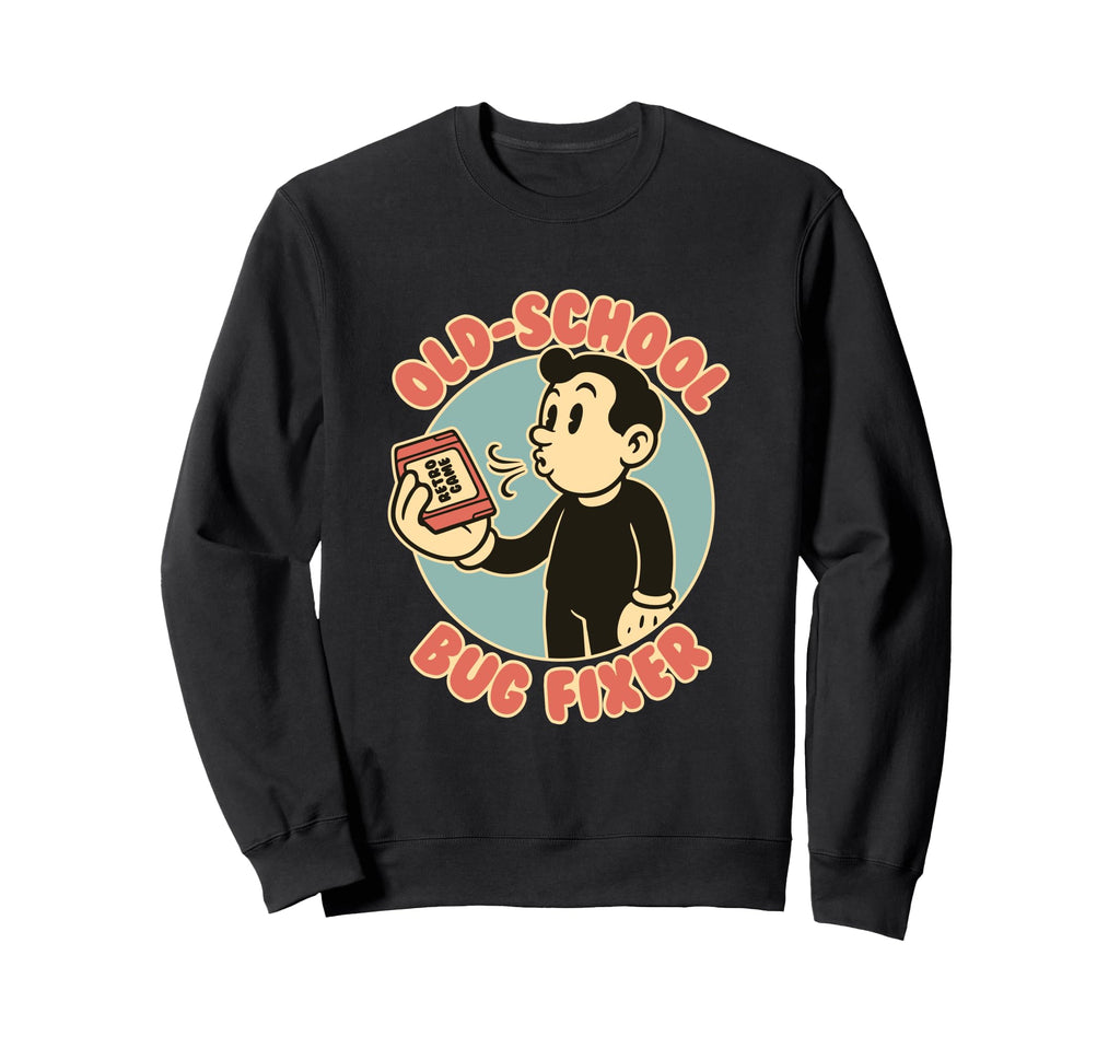Old School Bug Fixer Arcade Gamer 80S Sweatshirt - Trendy Graphic Unisex - T-Shirt, Sweatshirt, Hoodie