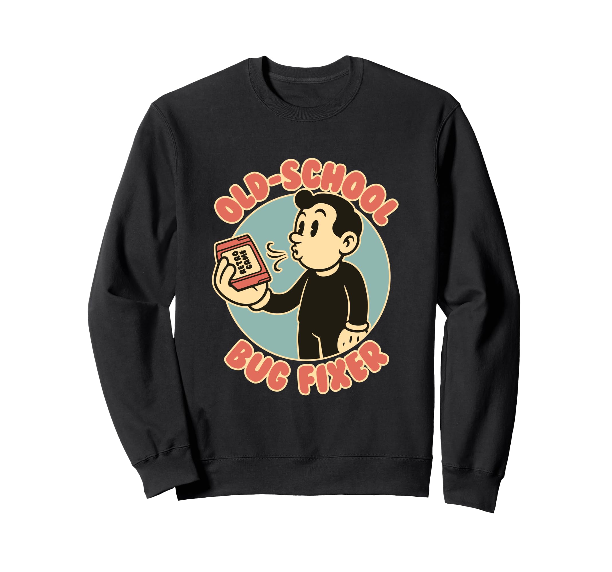 Old School Bug Fixer Arcade Gamer 80S Sweatshirt - Trendy Graphic Unisex - T-Shirt, Sweatshirt, Hoodie