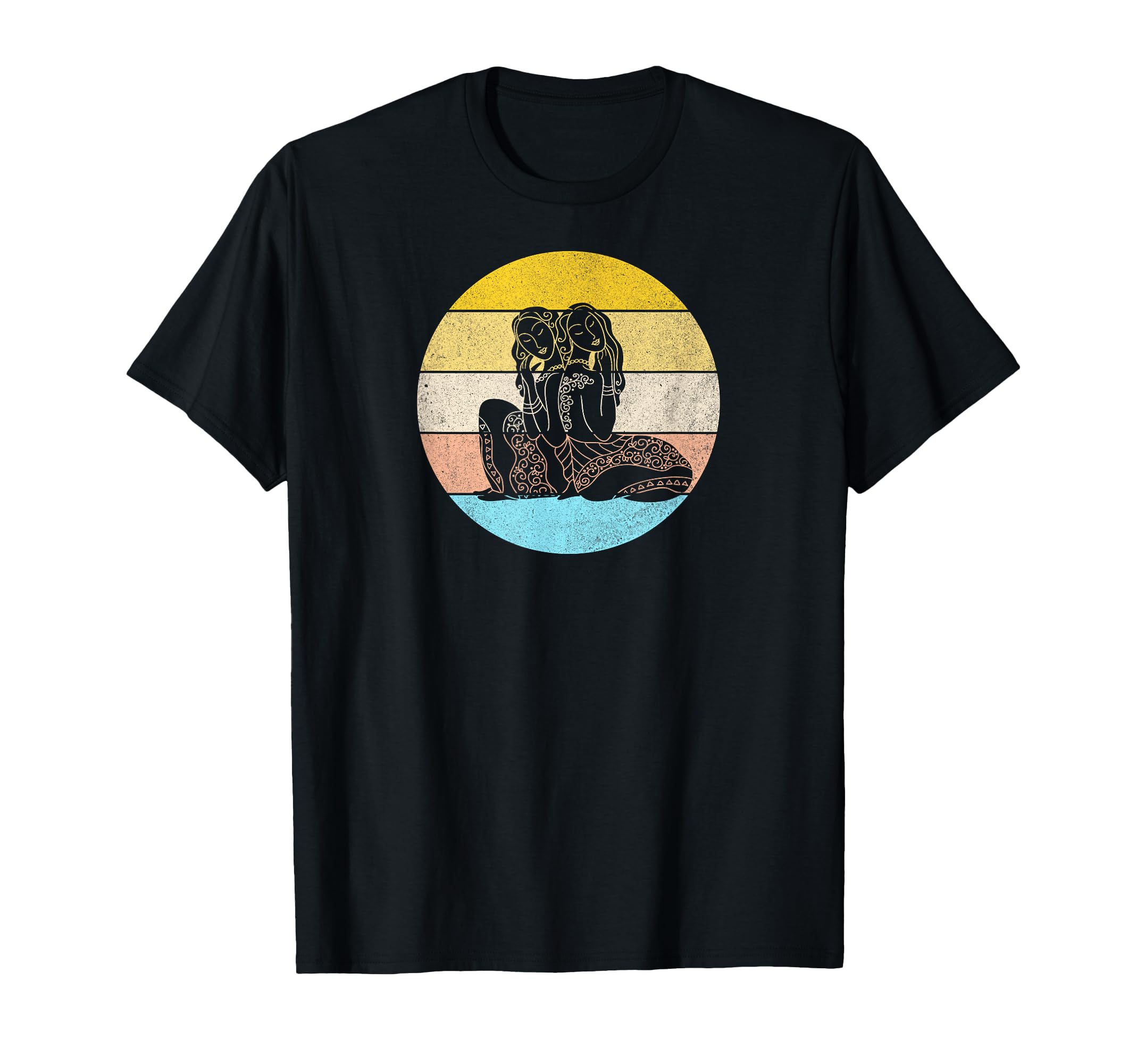 Gemini Zodiac Sign Astrology Sunset Stars T-Shirt - Unique Graphic Unisex - T-Shirt, Sweatshirt, Hoodie