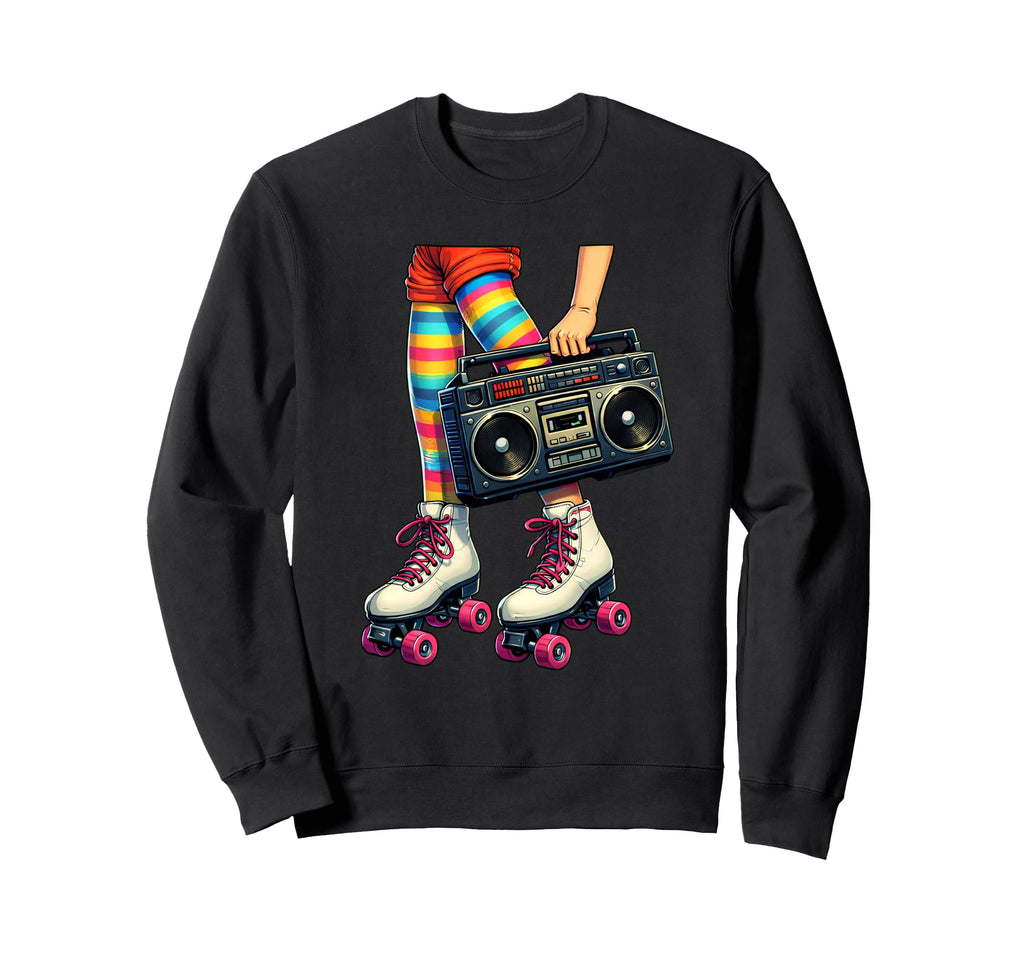 Old School Hip Hop Roller Skates Sweatshirt - Novelty Apparel Men Women - T-Shirt, Sweatshirt, Hoodie