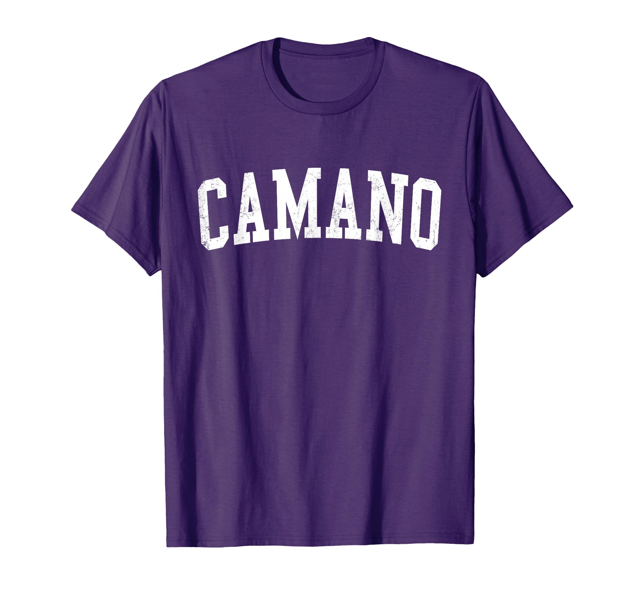 Camano Wa Distressed White Varsity T-Shirt - Graphic Print Unisex - T-Shirt, Sweatshirt, Hoodie