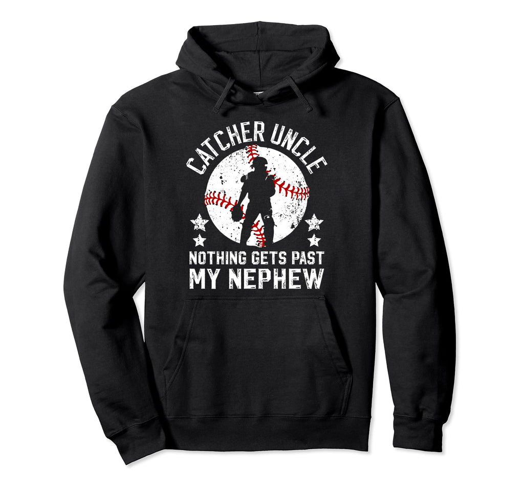 Baseball Catcher Uncle Proud Uncle Baseball Hoodie - Unique Graphic Unisex - T-Shirt, Sweatshirt, Hoodie