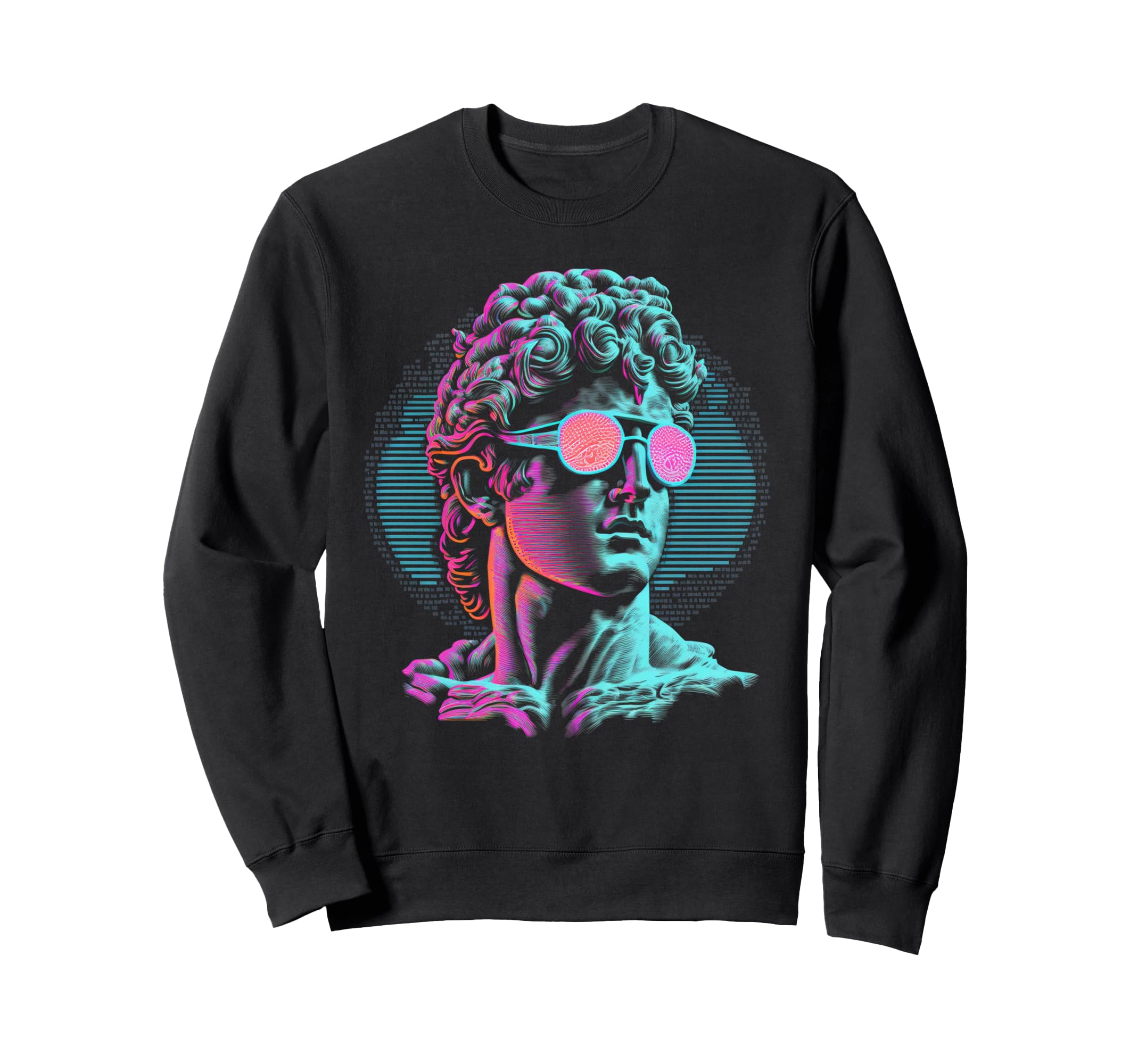 Greek Statue Vaporwave Retrowave Sweatshirt - Streetwear Style Unisex - T-Shirt, Sweatshirt, Hoodie