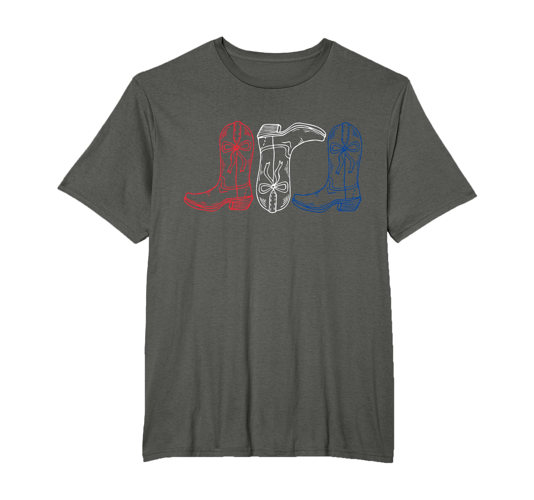 Red White Blue Cowgirl Boots 4Th July T-Shirt - Trendy Graphic Unisex - T-Shirt, Sweatshirt, Hoodie