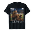Funny Bigfoot I Live Here Now Ballfield T-Shirt - Graphic Print for Adults - T-Shirt, Sweatshirt, Hoodie