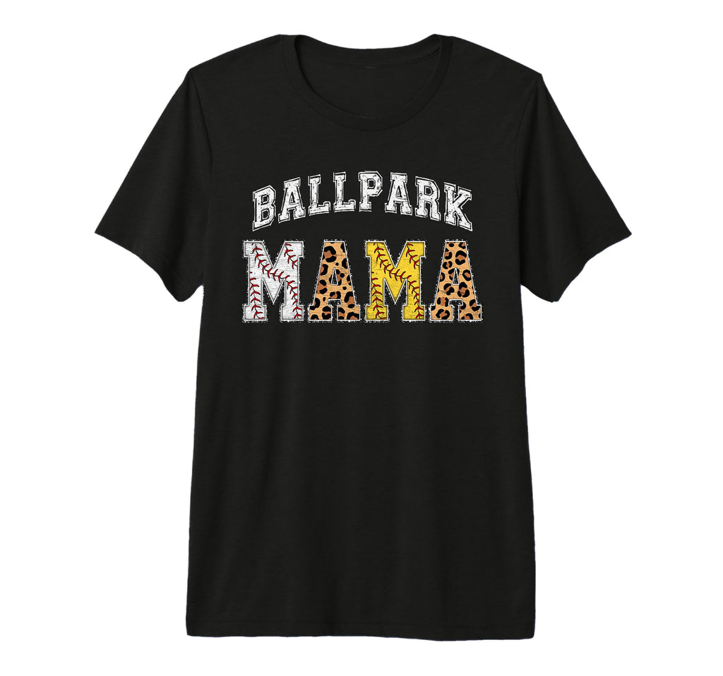 Ballpark Mama Baller Mom Mothers Day T-Shirt - Trendy Graphic for Adults - T-Shirt, Sweatshirt, Hoodie