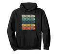 Typography 1970S 1980S Burlington Hoodie - Custom Art Print for Adults - T-Shirt, Sweatshirt, Hoodie