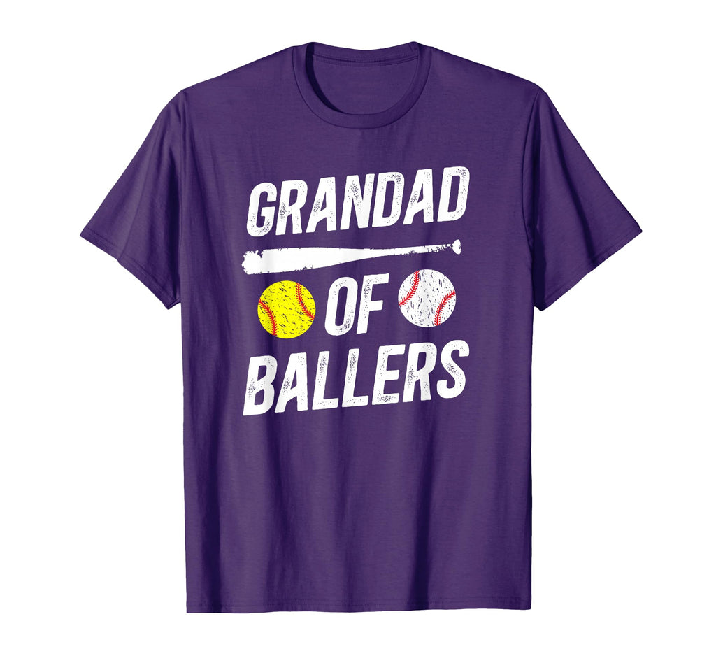Grandad Ballers Softball Baseball T-Shirt - Fun Novelty Design Men Women - T-Shirt, Sweatshirt, Hoodie