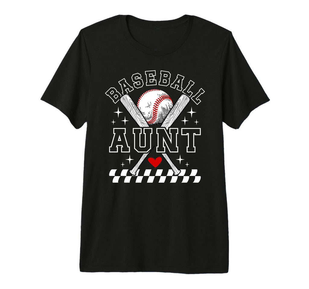 Baseball Aunt Baseball Player Auntie T-Shirt - Custom Art Print for Adults - T-Shirt, Sweatshirt, Hoodie