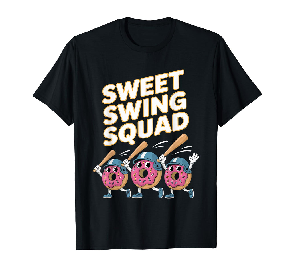 Baseball Mom And Player Squad Donuts T-Shirt - Aesthetic Graphic Unisex - T-Shirt, Sweatshirt, Hoodie