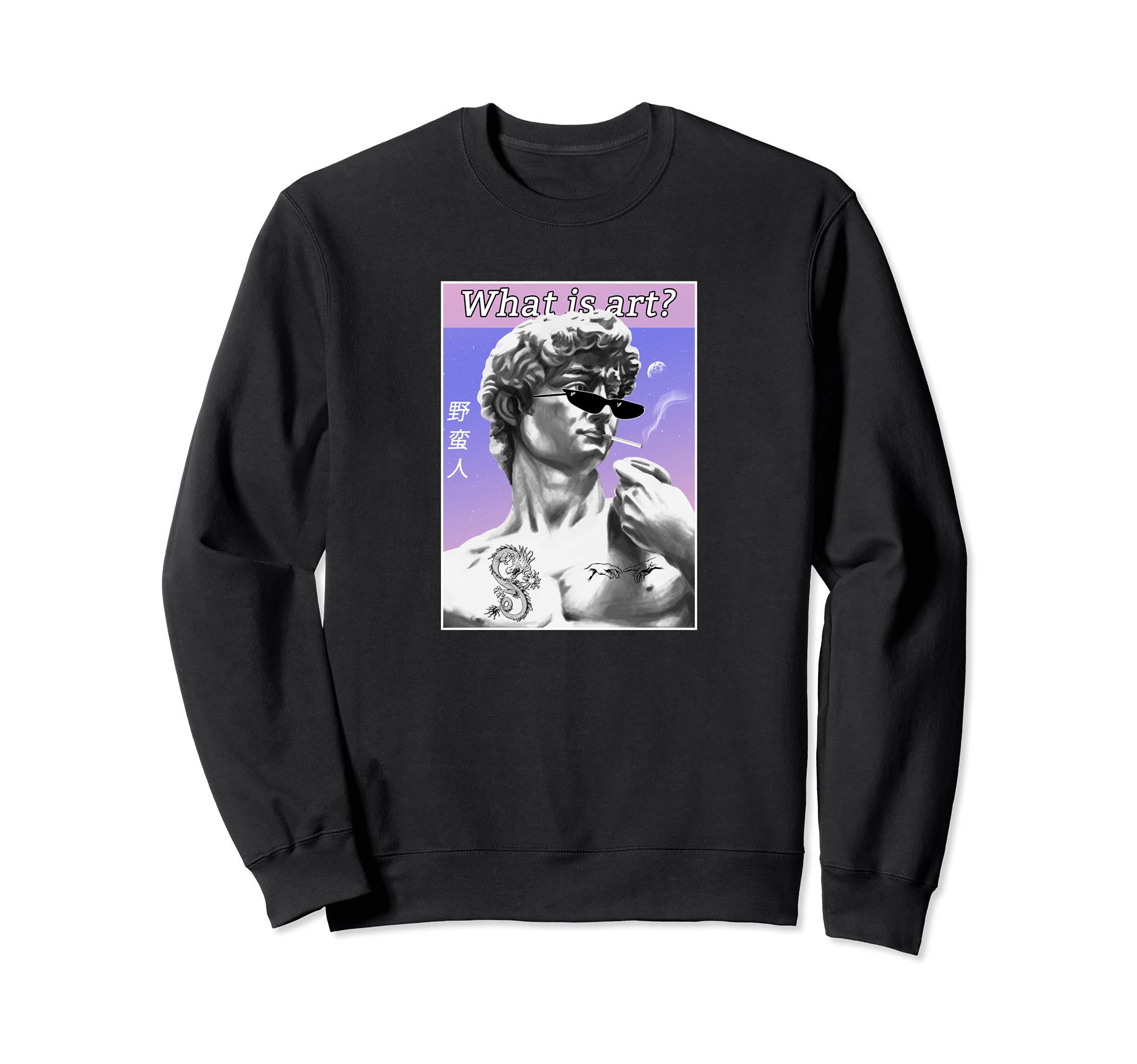 Meme Michelangelo 90S Aesthetic Sweatshirt - Unique Graphic for Adults - T-Shirt, Sweatshirt, Hoodie