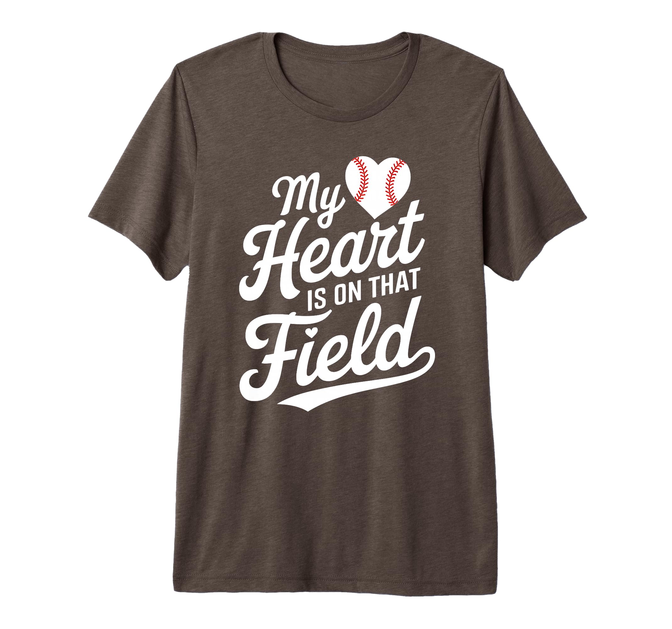 My Heart Is That Field Baseball Mom T-Shirt - Minimalist Print Men Women - T-Shirt, Sweatshirt, Hoodie