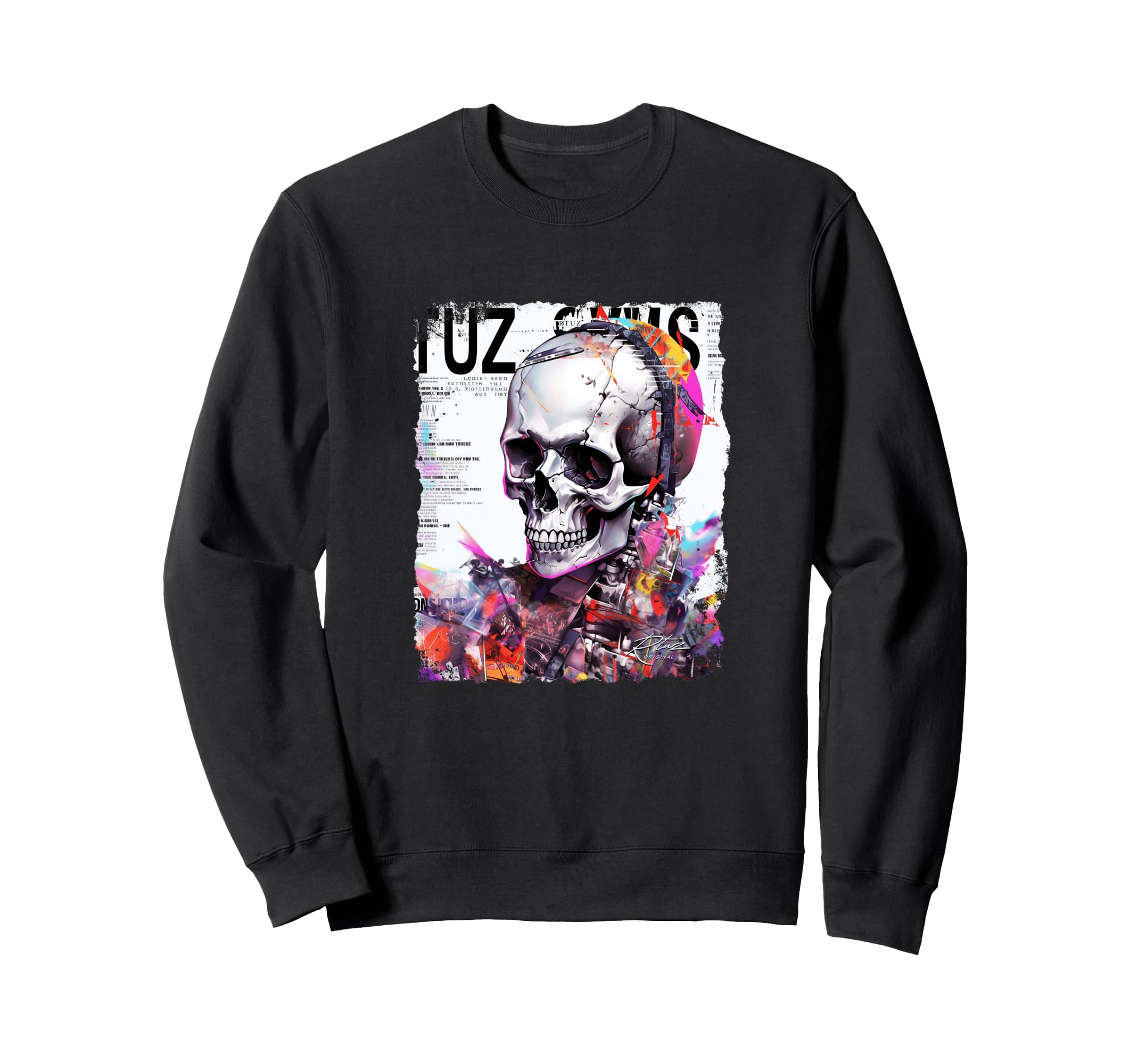 Aesthetic Streetwear Skull Sweatshirt - Aesthetic Graphic Unisex - T-Shirt, Sweatshirt, Hoodie