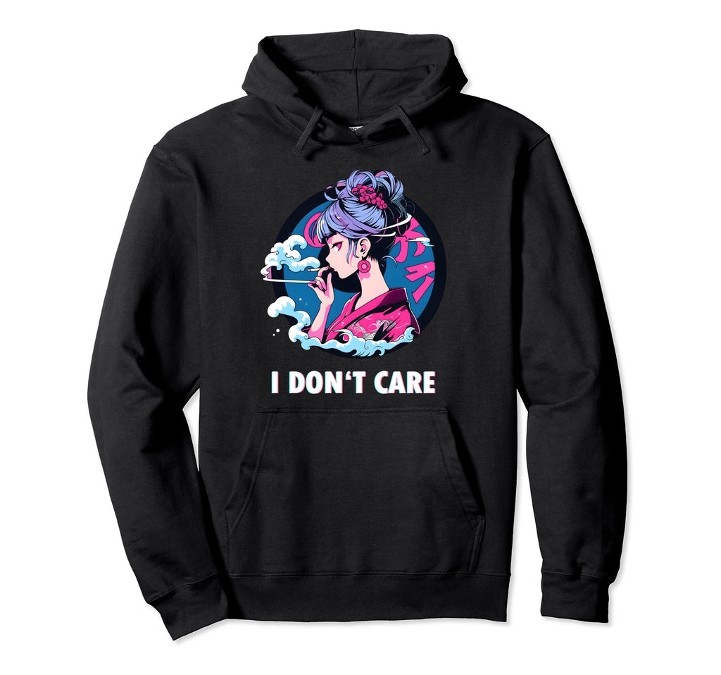 Aesthetic Vaporwave Sad Face Hoodie - Fun Novelty Design for Adults - T-Shirt, Sweatshirt, Hoodie