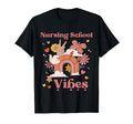 Nursing School Vibes Groovy Nurse Boho T-Shirt - Custom Art Print Unisex - T-Shirt, Sweatshirt, Hoodie