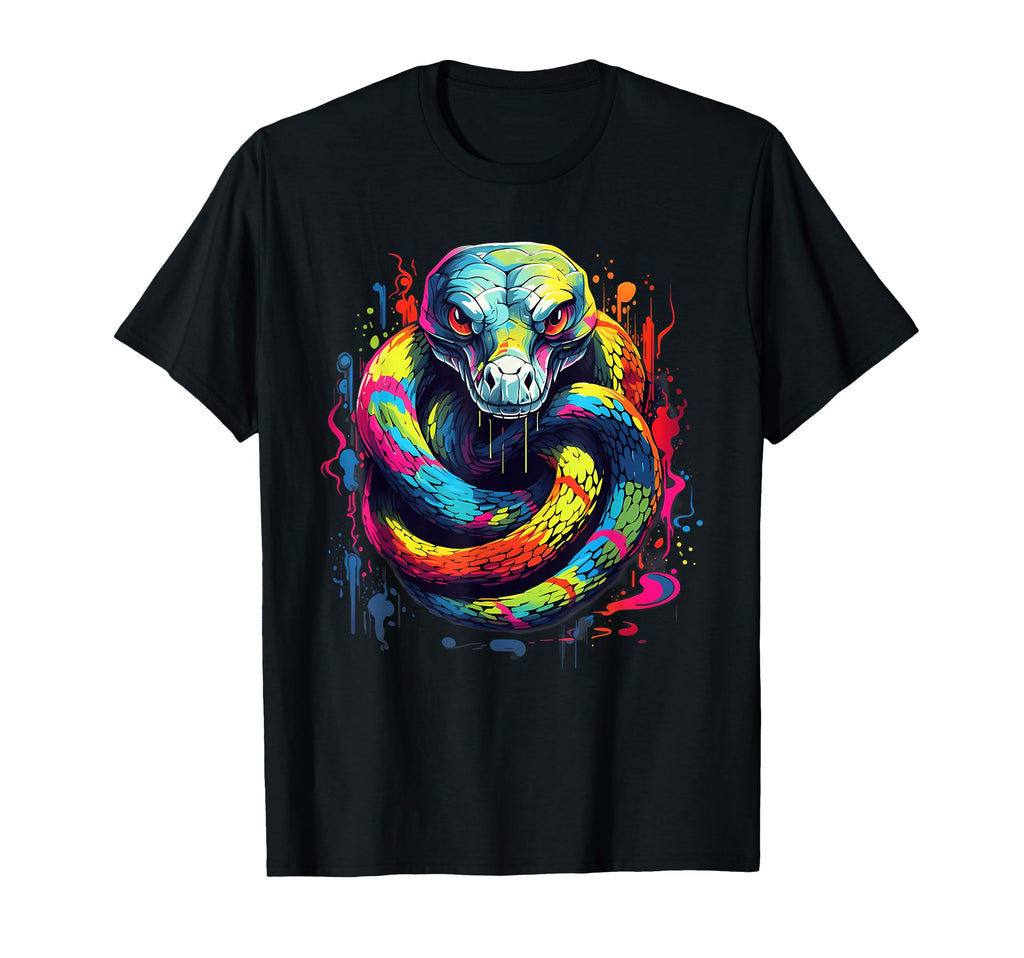 Rainbow Boa Snake T-Shirt - Custom Art Print Men Women - T-Shirt, Sweatshirt, Hoodie