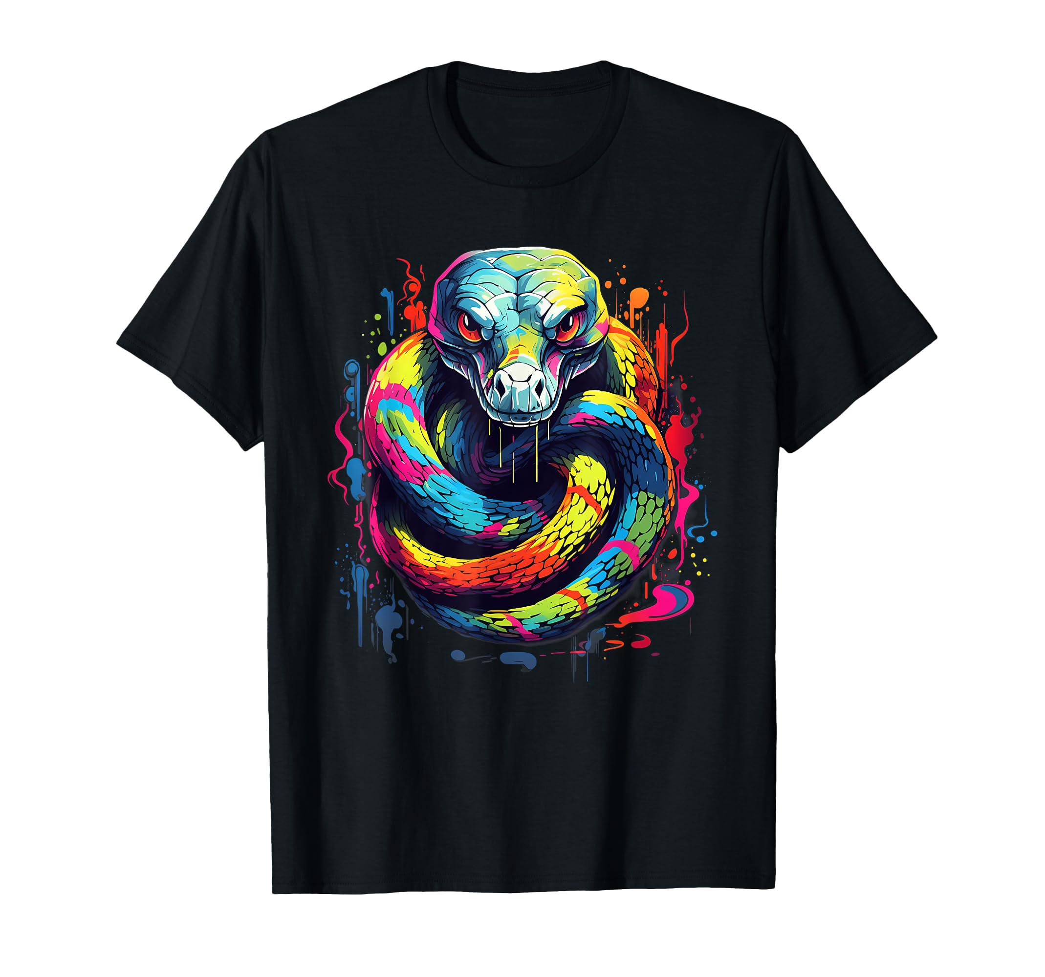Rainbow Boa Snake T-Shirt - Custom Art Print Men Women - T-Shirt, Sweatshirt, Hoodie