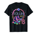 Rollin Into 8 Roller Skating Rink T-Shirt - Minimalist Print for Adults - T-Shirt, Sweatshirt, Hoodie