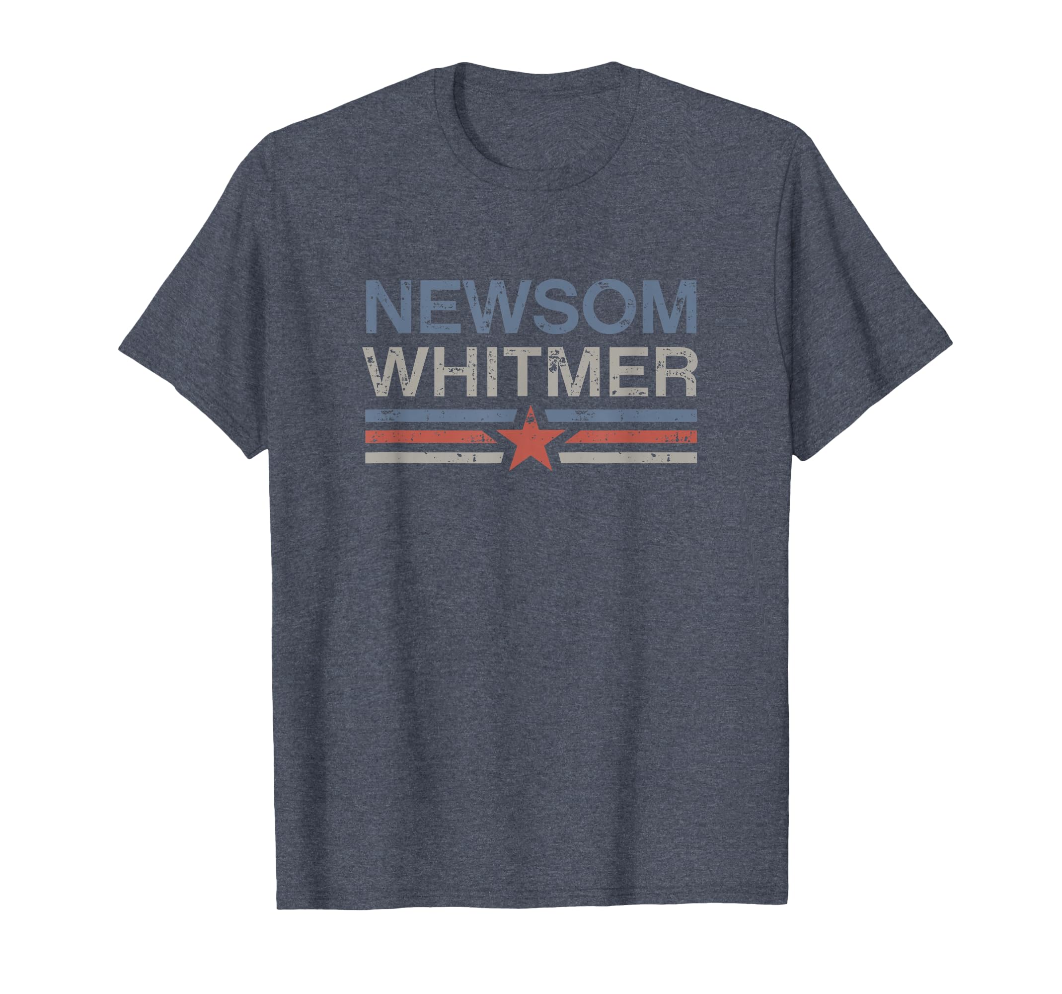 Newsom Whitmer 2024 2028 Stripe T-Shirt - Aesthetic Graphic for Adults - T-Shirt, Sweatshirt, Hoodie