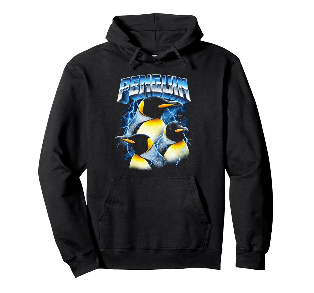 Penguin 80S Funny Penguin Lover 90S Hoodie - Aesthetic Graphic for Adults - T-Shirt, Sweatshirt, Hoodie