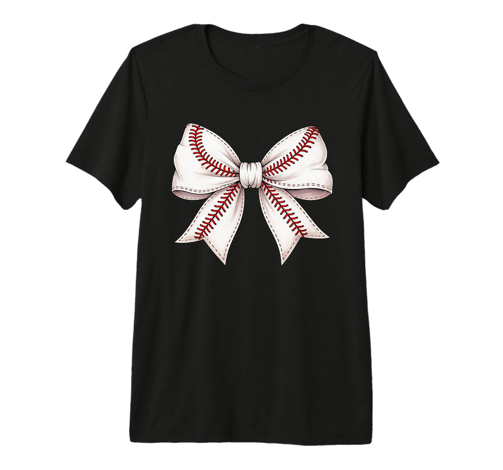 Baseball Bow Funny Baseball Mom Mama T-Shirt - Unique Graphic Men Women - T-Shirt, Sweatshirt, Hoodie
