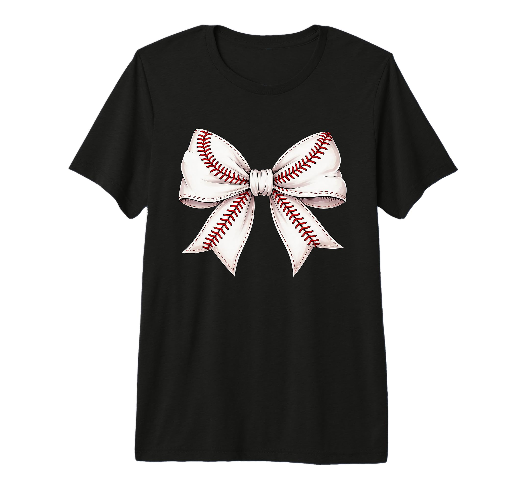 Baseball Bow Funny Baseball Mom Mama T-Shirt - Unique Graphic Men Women - T-Shirt, Sweatshirt, Hoodie