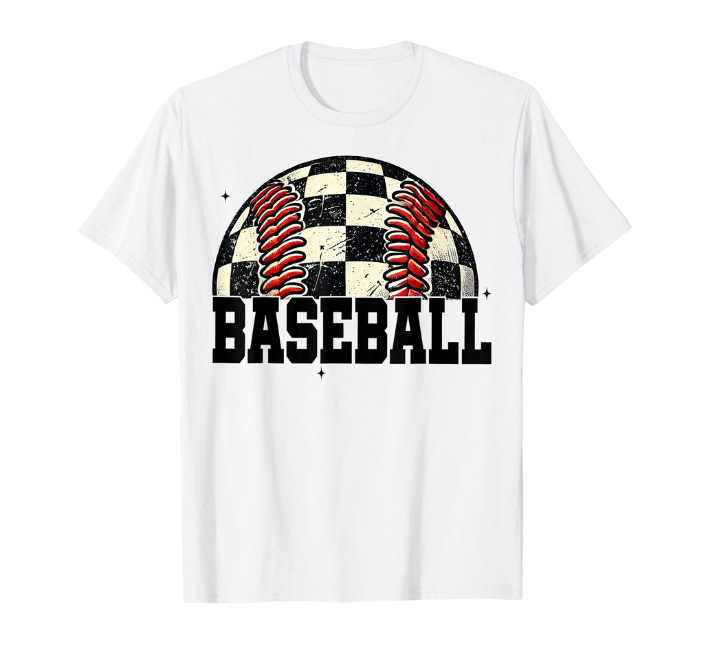 Checkered Baseball Mom Funny Mothers Day T-Shirt - Custom Art Print Unisex - T-Shirt, Sweatshirt, Hoodie