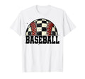 Checkered Baseball Mom Funny Mothers Day T-Shirt - Custom Art Print Unisex - T-Shirt, Sweatshirt, Hoodie