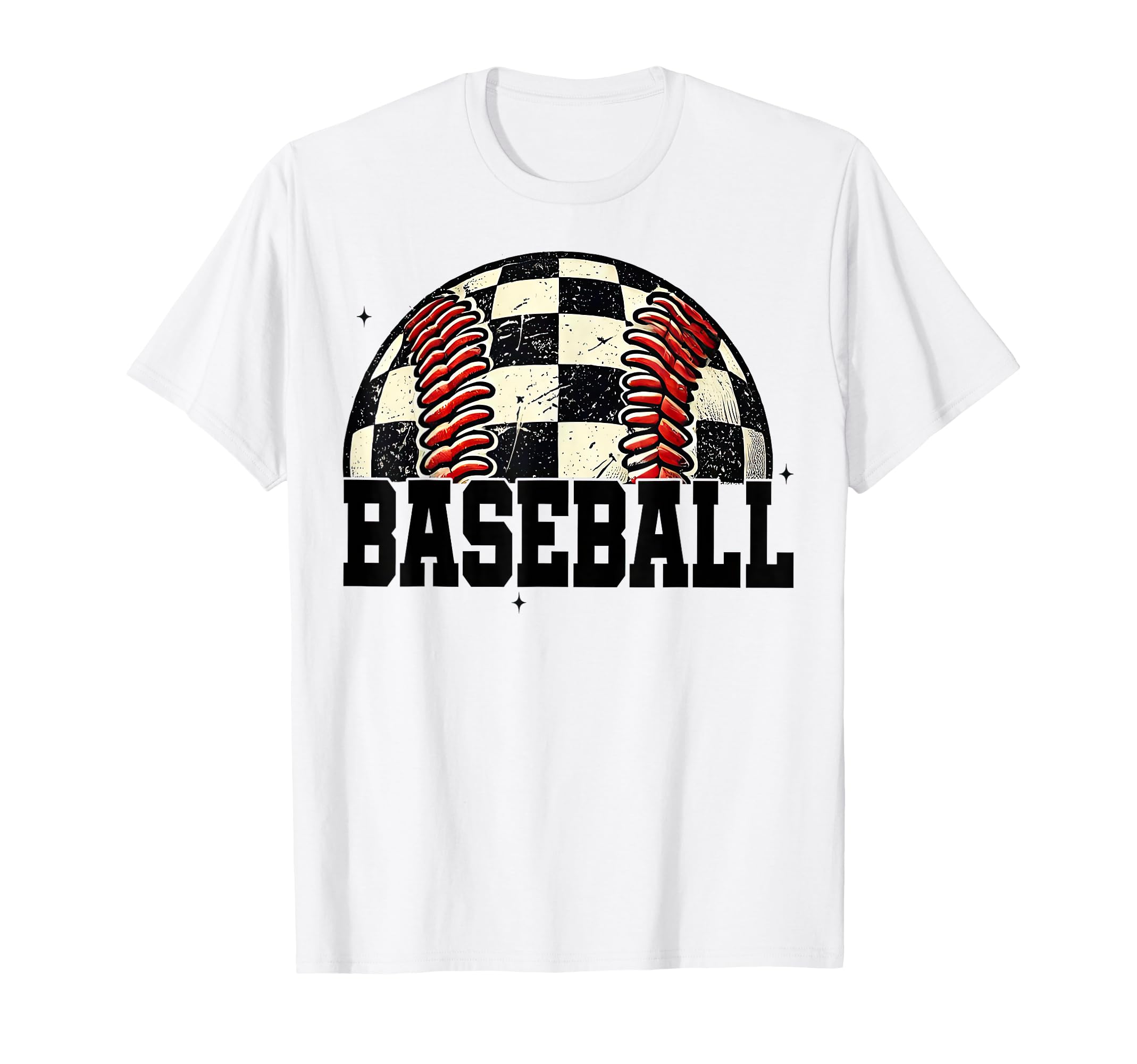 Checkered Baseball Mom Funny Mothers Day T-Shirt - Custom Art Print Unisex - T-Shirt, Sweatshirt, Hoodie