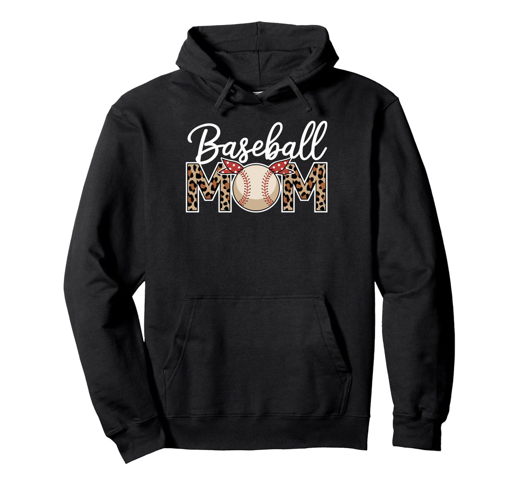 Baseball Mom Mother Leopard Baseball Hoodie - Minimalist Print Unisex - T-Shirt, Sweatshirt, Hoodie