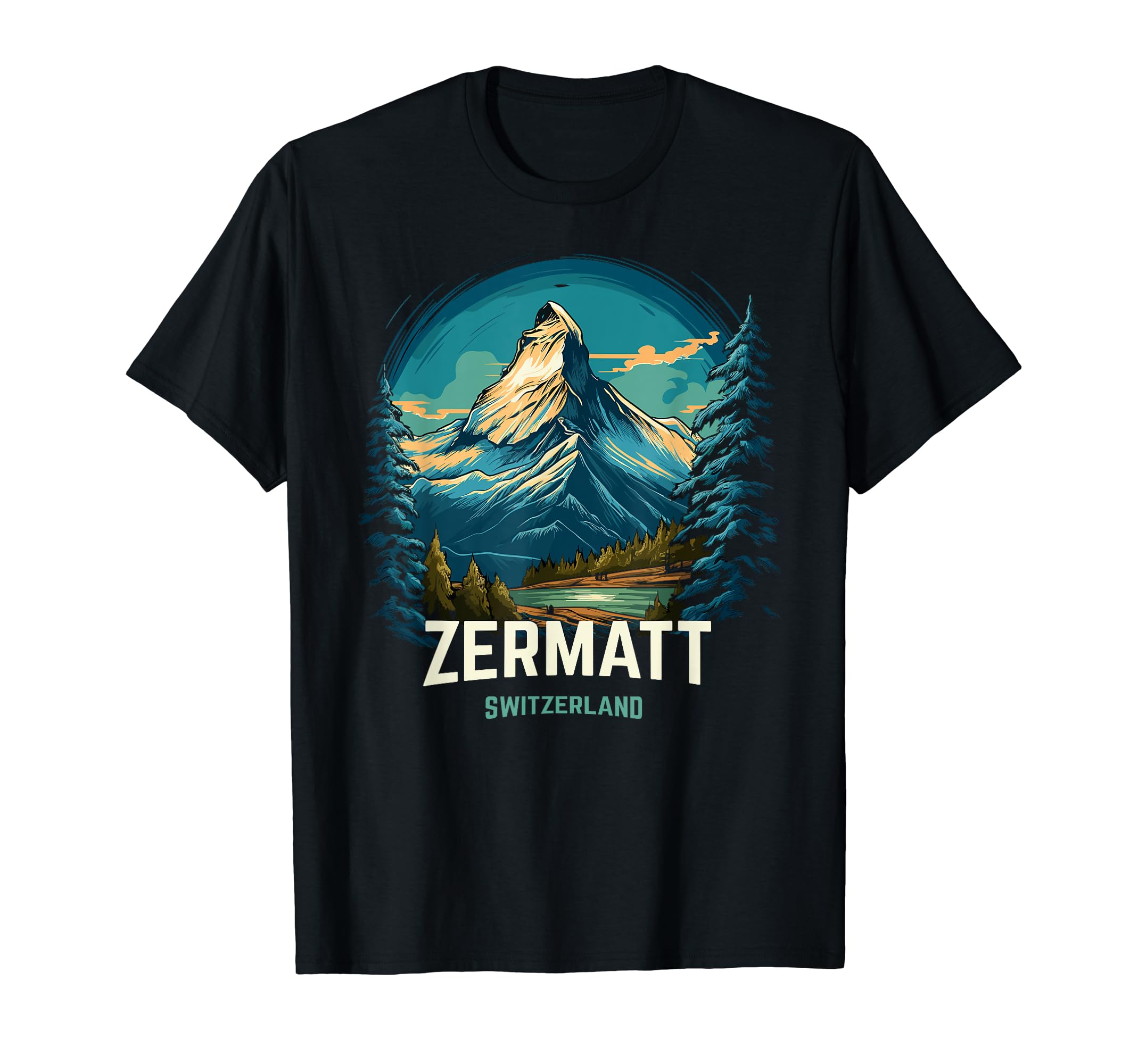 Zermatt Switzerland Ski Trip T-Shirt - Minimalist Print for Adults - T-Shirt, Sweatshirt, Hoodie