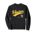 Josh Hader 71 Milwaukee Baseball Fan Sweatshirt - Graphic Print for Adults - T-Shirt, Sweatshirt, Hoodie